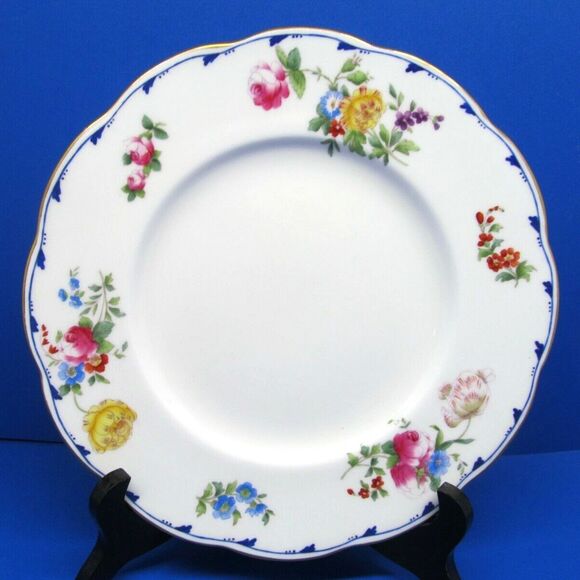 Minton Floral Scalloped Edge 9" Plate made In England Circa 1912 - Picture 1 of 10